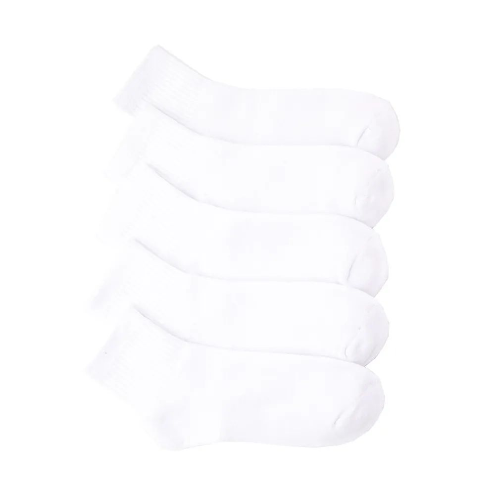 Best Journeys Womens Quarter Sock 5-Pack - White