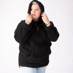 Best Crocs Womens Sherpa Pullover Hoodie - Black