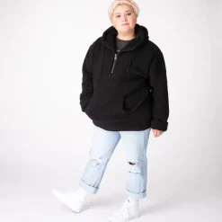 Best Crocs Womens Sherpa Pullover Hoodie - Black