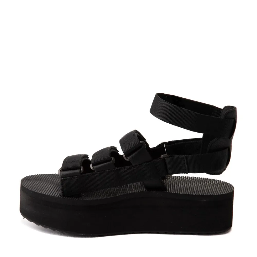 Clearance Teva Womens Flatform Mevia Sandal - Black