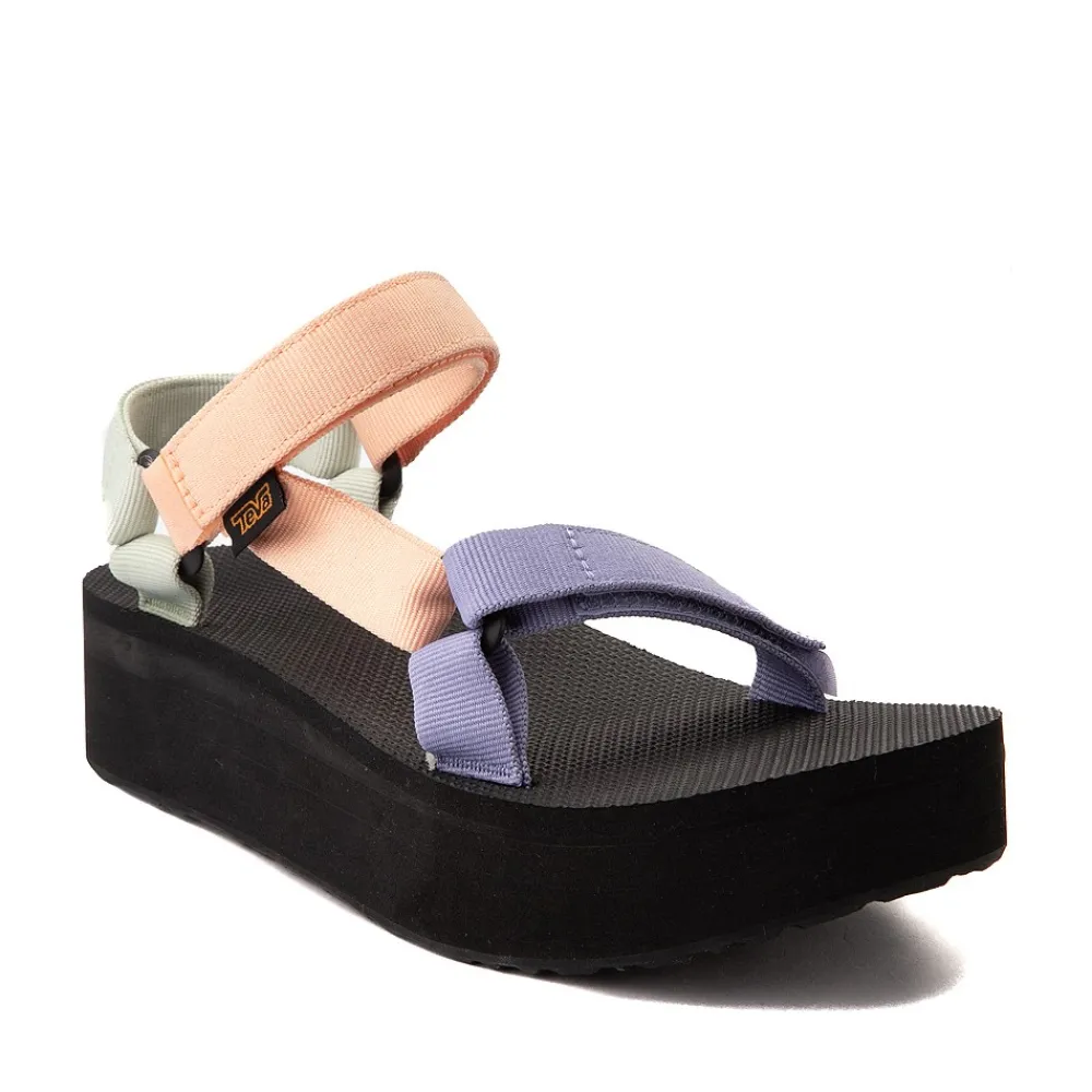 Store Teva Womens Flatform Universal Sandal - Sherbert / Multicolour
