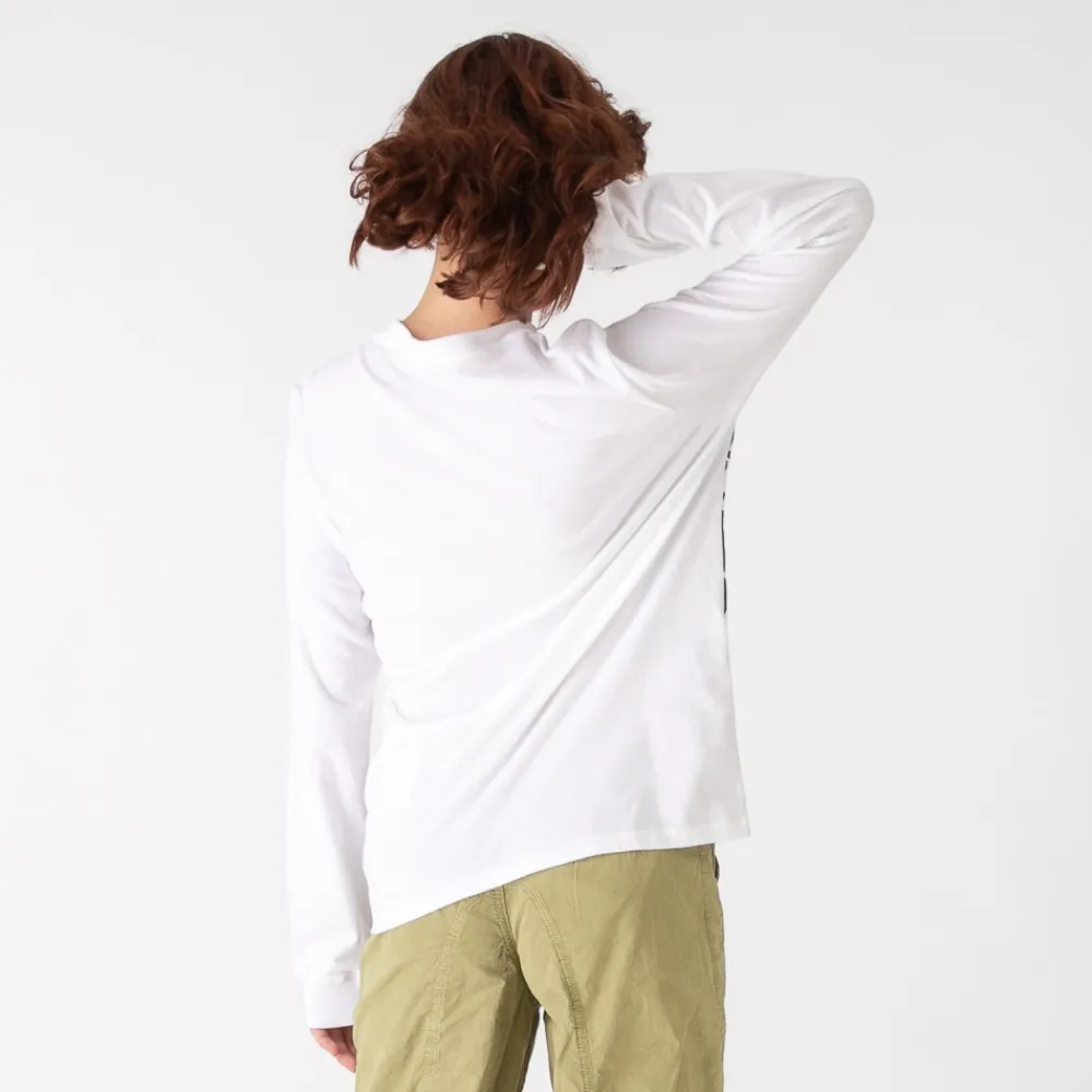 New The North Face Womens Graphic Injection Long Sleeve Tee - White / Tin Grey