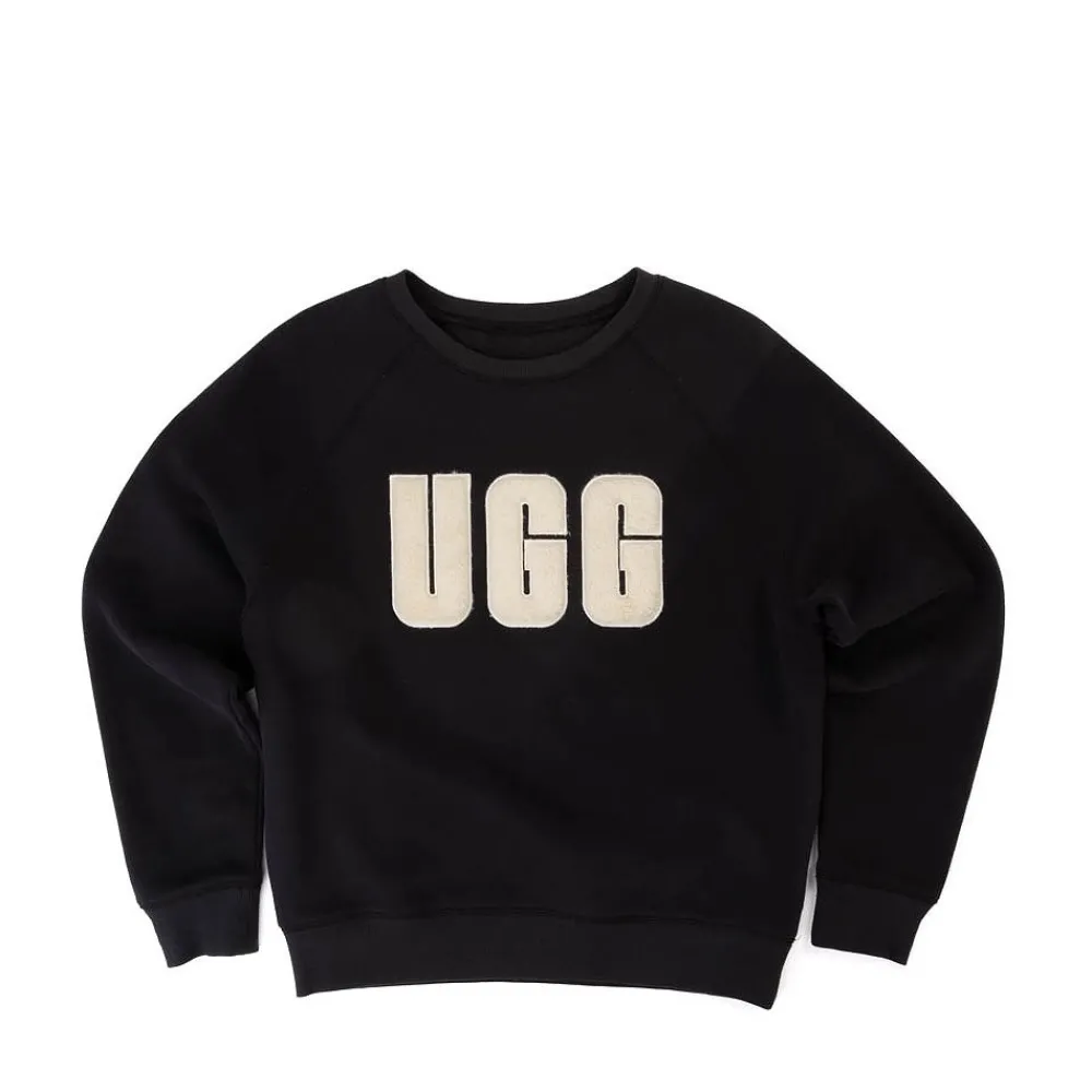 Discount UGG Womens ® Madeline Fuzzy Logo Sweatshirt - Black