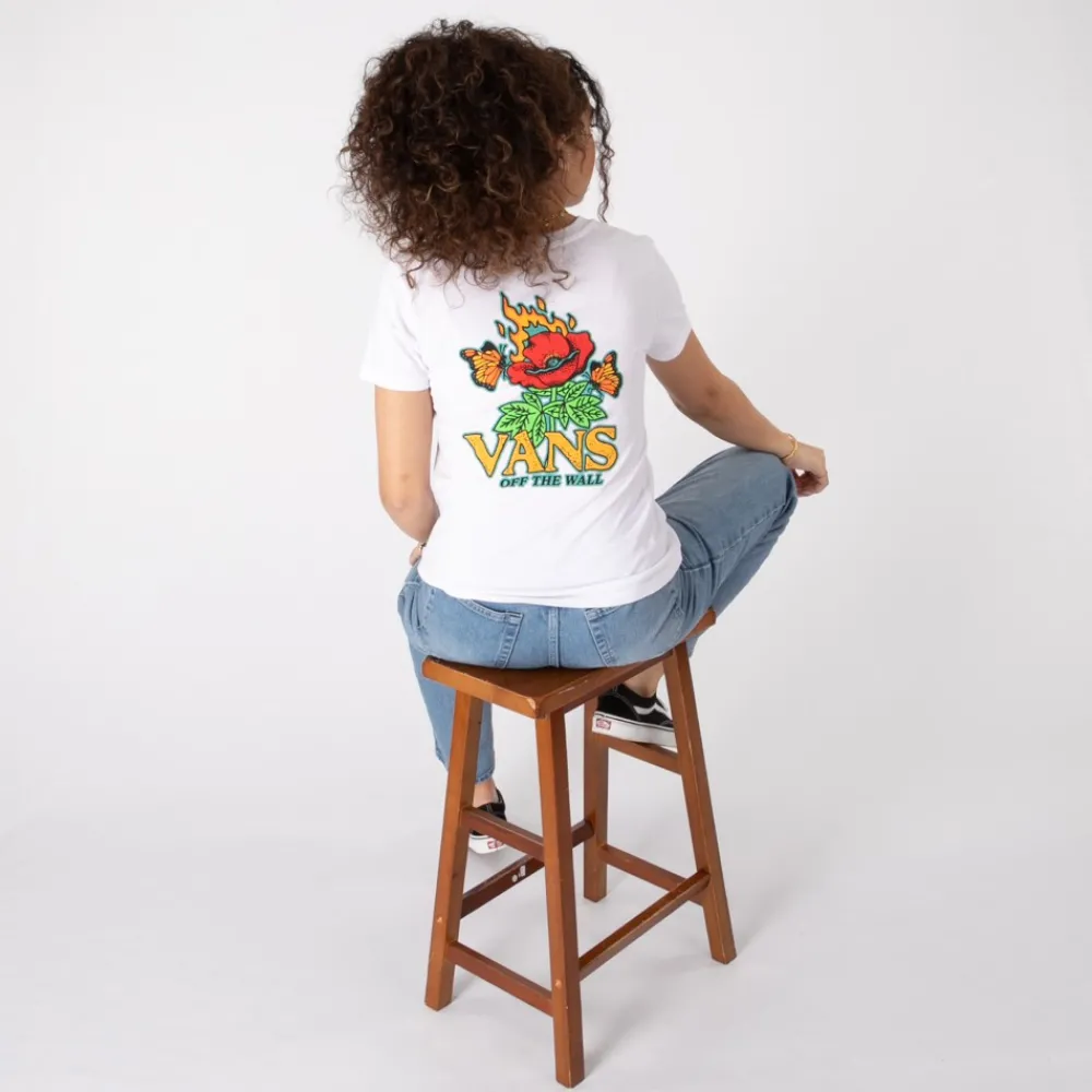 Sale Vans Womens Butterfire Tee - White