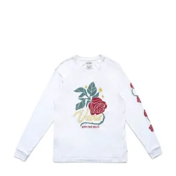 Best Sale Vans Womens Thorned Boyfriend Long Sleeve Tee - White